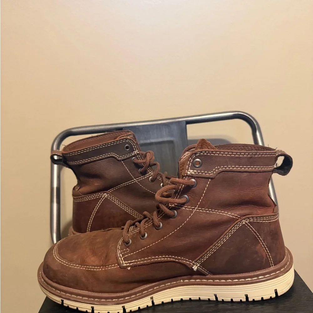 KEEN Utility Womens 10 Wide Leather Work Boots Brown EH Rated ASTM - Picture 8 of 16